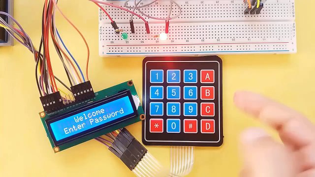 Demo Security Panel System with using Keypad and LCD Display
