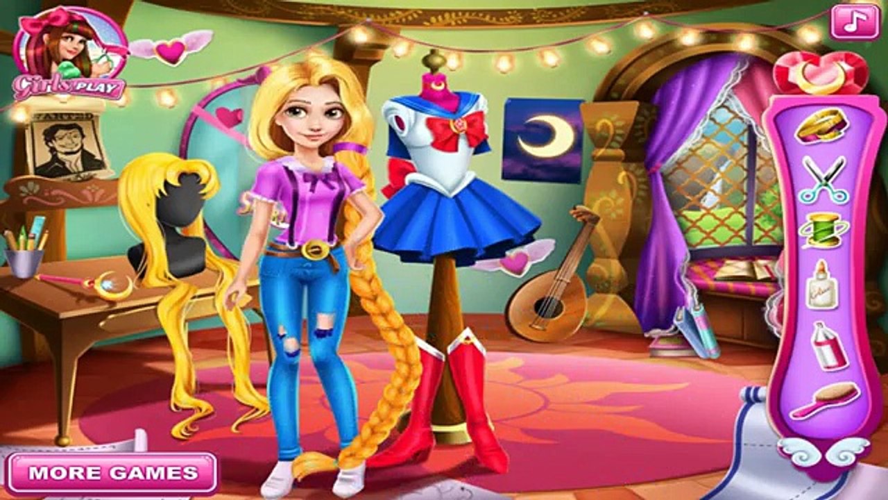 Disney Princess Rapunzel Sailor Moon Cosplay Cartoons Dress up Games for Kids