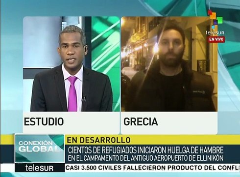 Sigue la huelga hambre de refugiados en Atenas
