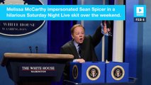 What Sean Spicer had to say about Melissa McCarthy's SNL skit