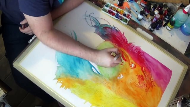 The Ultimate Warrior splashes onto the canvas! — WWE Canvas 2 Canvas