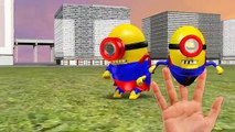 3D Super Heroes Minions Finger Family Nursery Rhymes For Children