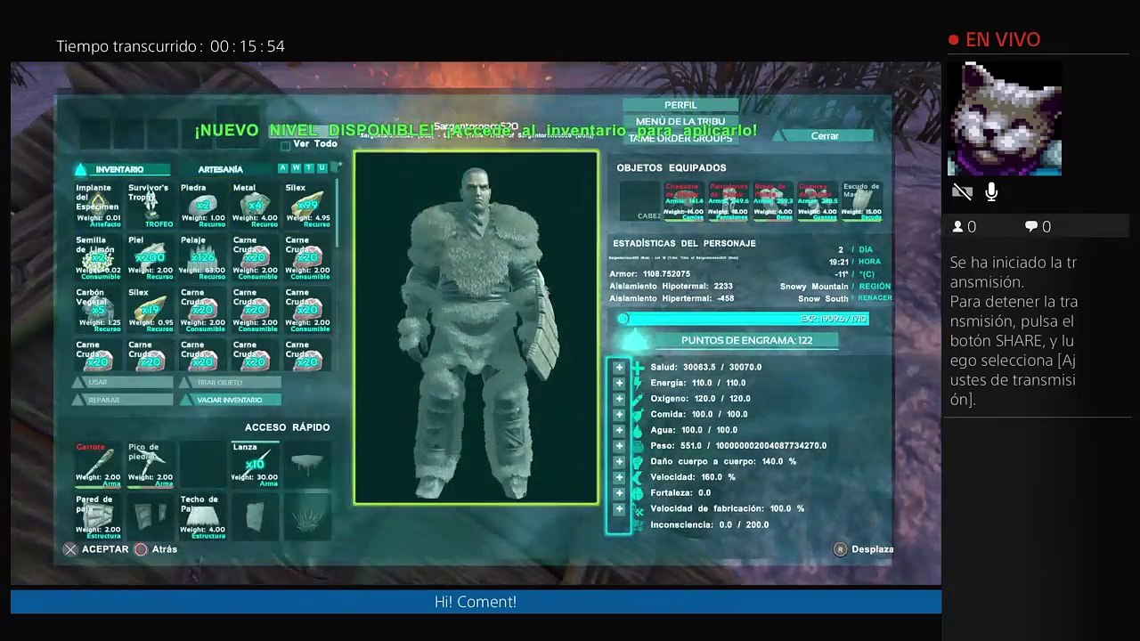 Transmisión de PS4 en vivo ARk Sargento (3)