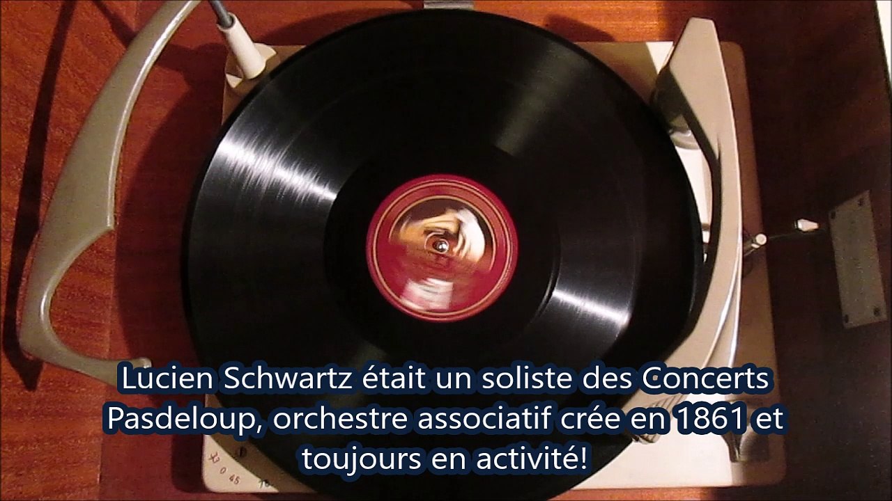 Serenade de Toselli - Lucien Schwartz des Concerts Pasdeloup 78t