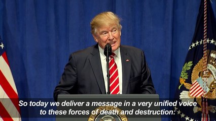 Trump vows US, allies will defeat 'radical Islamic terrorism'