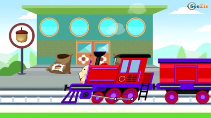 El Tren y el Auto de Carreras | Dibujos animados para niños | Vídeos de Trenes