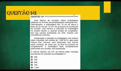 ENEM 2015 - Questão 141 - Volume