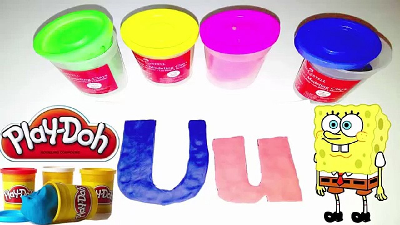 ABC Play Doh, Letters U Play Doh Funny Alphabet Education