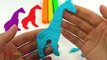 Learn Colors! Play Doh Giraffe Modelling Clay Zoo Animals Mold Fun & Creative for Children Kids