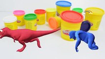 Flying Dinosaur Vs T-Rex Play Doh Toys Clay Animation | Play Doh Animal Fights Compilation