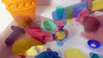 Play Doh Ice Cream Learn Colors with Frozen Treats Surprise Eggs Colours Playset Popsicles