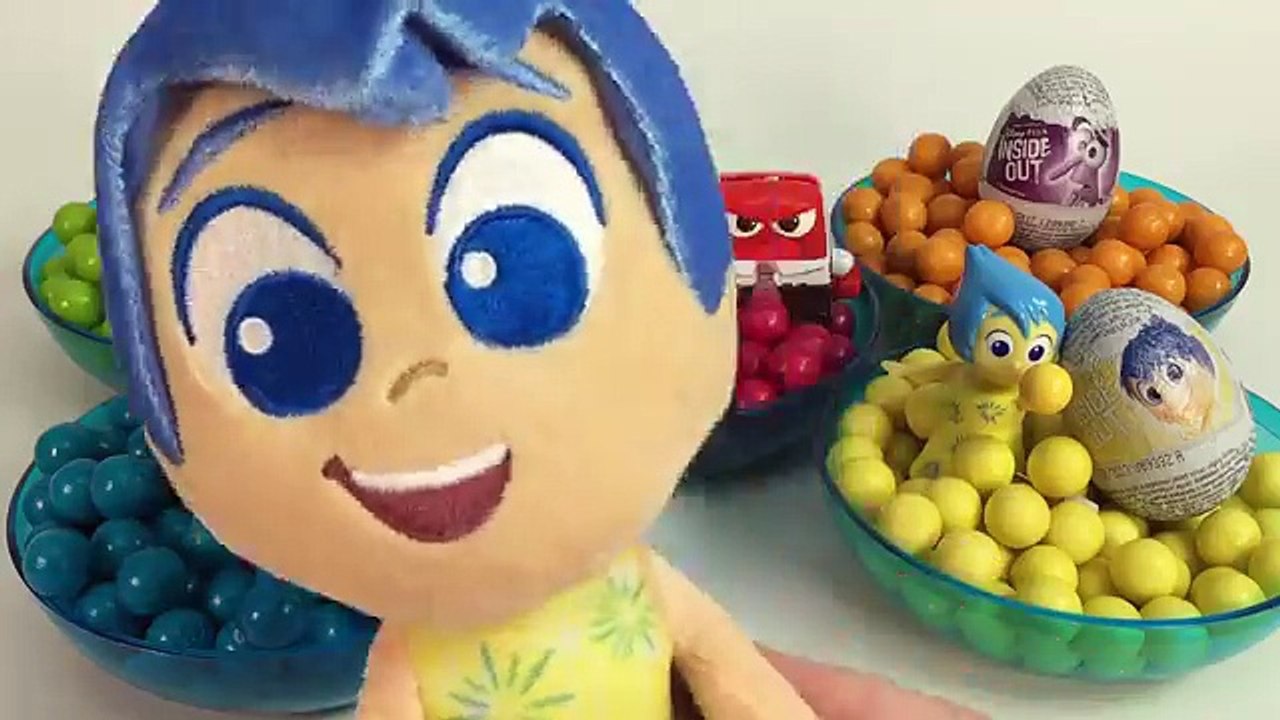 Inside Out Joy Gumball Bathtime Inside Out Surprise Eggs Toys Joy Disgust Fear Sadness & Anger