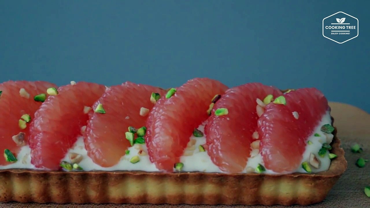 (목소리 설명) 자몽 타르트 만들기  - Grapefruit tart Recipe  - グレープフルーツのタルト  - 柚子撻 -Cookingtree쿠킹트리-h0hAHEw0Okc