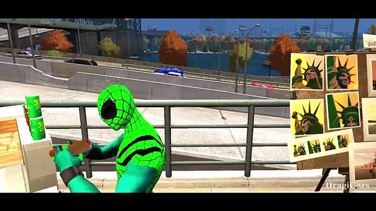 Green Spiderman Nursery Rhymes & Disney Pixar Cars Dancing Lightning McQueen Songs with Action