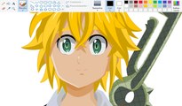 Desenhando Anime no Paint - Meliodas - Nanatsu no Taizai - YouTube