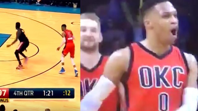 Russell Westbrook TWISTS Al-Farouq Aminu's Sh*t with KILLER Crossover, Yells Where He Goin'?!