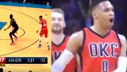 Russell Westbrook TWISTS Al-Farouq Aminu's Sh*t with KILLER Crossover, Yells "Where He Goin'?!"