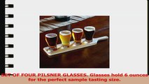 Lilys Home Beer Tasting Set Beer Flight 4 Beer Glasses on a Wooden Tray aa5e561d