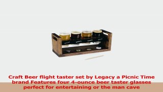 Picnic Time Craft Beer FourGlass Flight Tasting Set 5215aca6