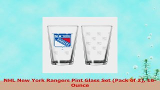 NHL New York Rangers Pint Glass Set Pack of 2 16Ounce 6970d881