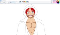 How I Draw using Mouse on Paint - Shanks - One Piece