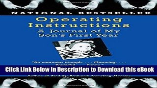 [READ BOOK] Operating Instructions: A Journal of My Son s First Year Mobi