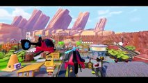 Spiderman and Hulk flying Helicopters & chase Disney Pixar Cars Rayo Macuin & Tow Mater! kids video