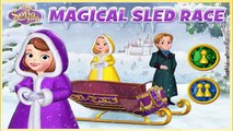 Disney Princess Sofia Magical Sled Race Kids Videos! Disney Kids Games!