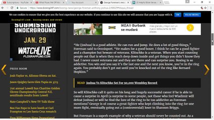 Foreman WARNS Anthony Joshua Don't Overlook Klitschko He's a VETERAN-hLOQceRKYiw