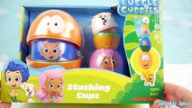 Play Doh BUBBLE GUPPIES SURPRISE EGGS Stacking Nesting Cups Pocoyo Disney Frozen HelloKitty