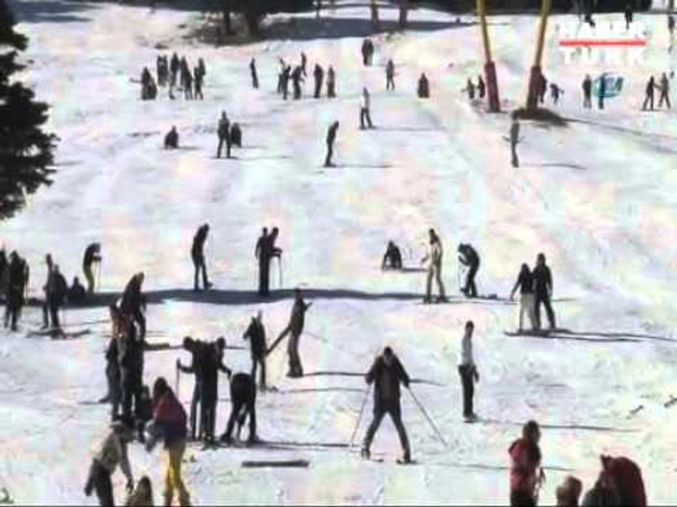 Düşe kalka kayak keyfi