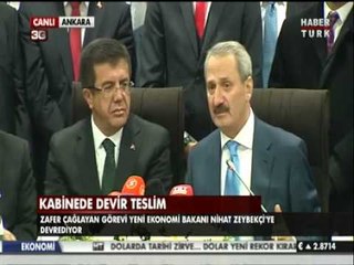 Zafer Çağlayan görevini teslim etti
