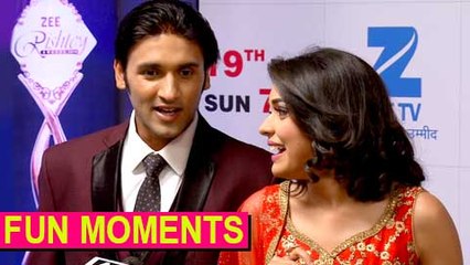 Eisha Singh Makes FUN Of Sartaj Gill's HAIRSTYLE | Zee Rishtey Awards 2017