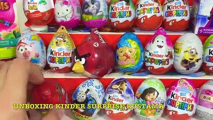 30 Киндер Сюрпризов,Unboxing Kinder Surprise Маша и Медведь,Томас и Друзья,Robocar Poli,KinderMaxi