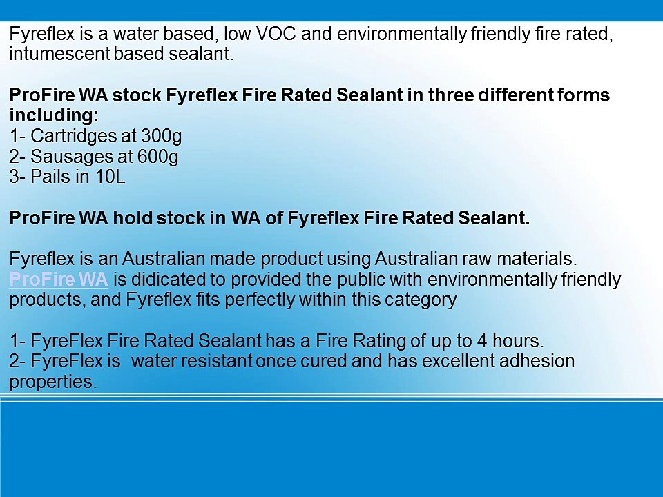 Fire Rated Sealant - ProfireWA