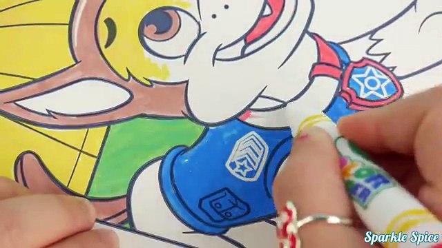 Paw Patrol Chase Color And Play Club House Paint 3D Color Disney Junior Animated Magic Coloring Book