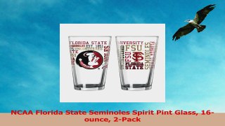 NCAA Florida State Seminoles Spirit Pint Glass 16ounce 2Pack fd697d4a