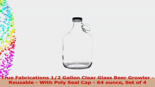True Fabrications 12 Gallon Clear Glass Beer Growler  Reusable  With Poly Seal Cap  64 b6319841