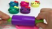 Learn Colors Play Doh Hello Kitty Banana Pear Eggplant Mushroom Molds Fun & Creative for Kids Rhymes