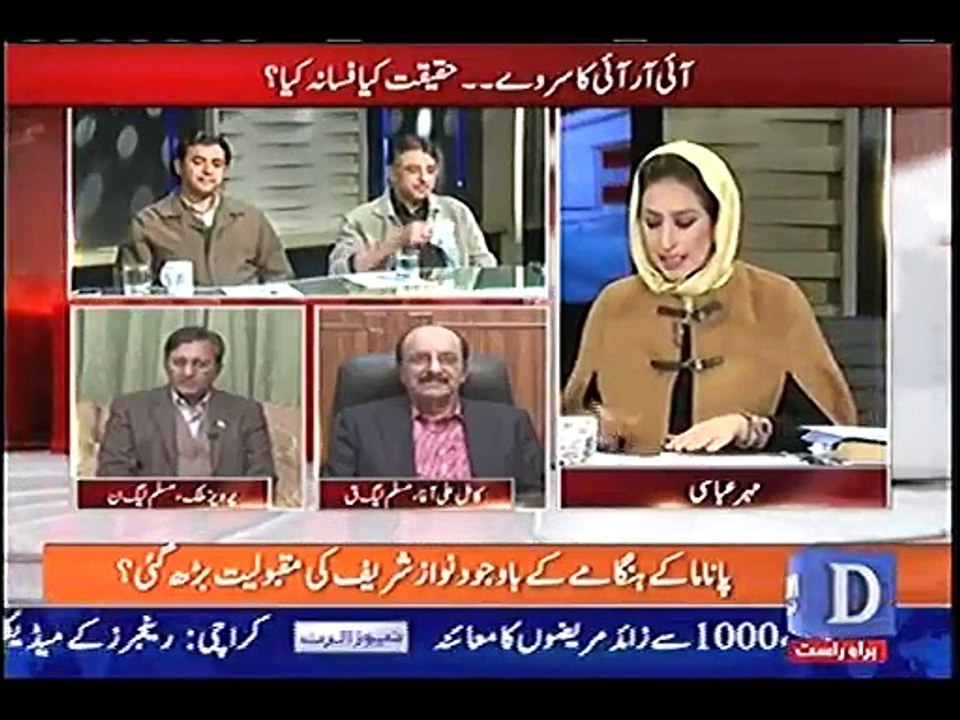 Asad Umer's detailed analysis on survey which happen on popularity on Nawaz Sharif.