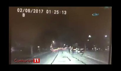 Meteorun düşme anı kamerada