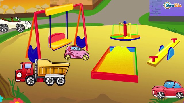 ✔ Araba cizgi filmleri. İş makineleri. Kamyon, Çöp kamyonu, Ekskavatör, Vinç. Eğitici çizgi film ✔