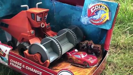 Disney Pixar Cars Lightning McQueen Chase and Change FRANK Color Changers Toys Unboxing