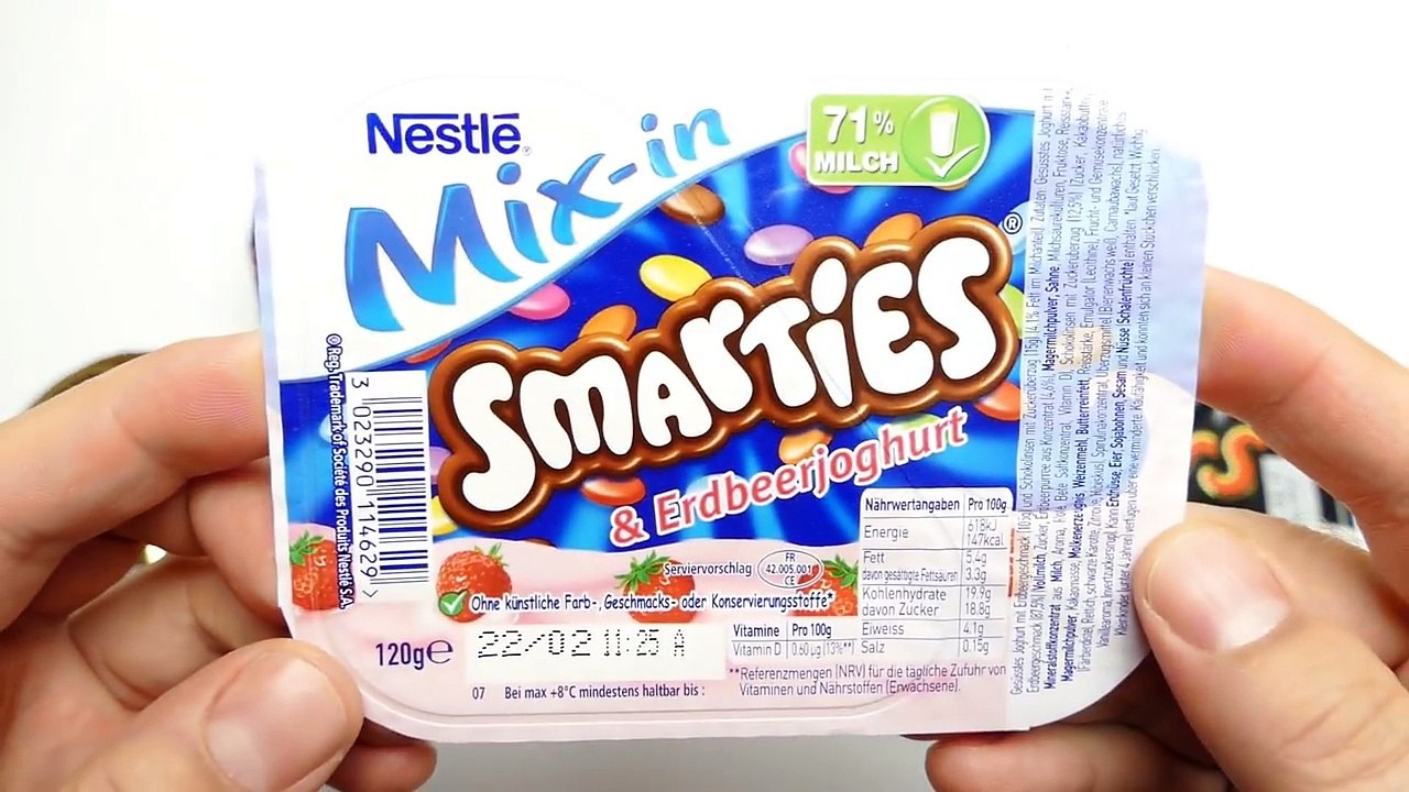 German Desserts - Twix Mix, Mars Mix, Mix Smarties, Danone M&M's Mix & Danone M&M's Vanilla Joghurt-8jPmU5sodAM