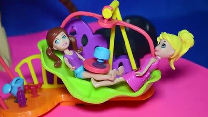 Lila and Polly Have Fun at The Park Polly Pocket Wall Party Pet Park Playset