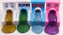 DIY How To Make Colors Slime Pee Baby Toys Glitter Slime Poop Toilet