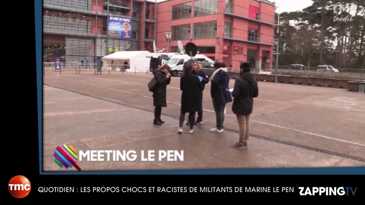 Quotidien – Meeting de Marine Le Pen : Les propos chocs et racistes de certains militants (Vidéo)