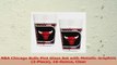 NBA Chicago Bulls Pint Glass Set with Metallic Graphics 2Piece 16Ounce Clear f73462c5