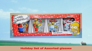 Homer Simpson Holiday Glass Set of 4  Assorted 16oz f6f4163b