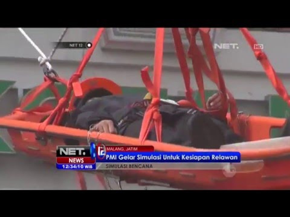PMI Gelar Simulasi Bencana Untuk Kesiapan Relawan di Malang - NET12